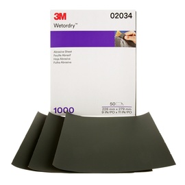 3M™ 9" X 11" 1000 Grit Wetordry™ Silicon Carbide Sheet