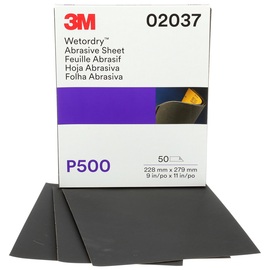 3M™ 9" X 11" P500 Grit Wetordry™ Sheet