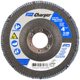 Norton® Charger 4 1/2" X 7/8" P80 Grit Type 27 Flap Disc