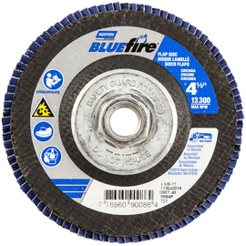 Norton® BlueFire 4 1/2" X 5/8" - 11 P40 Grit Type 27 Flap Disc