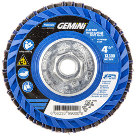 Norton® Gemini 4 1/2" X 5/8" - 11 P40 Grit Type 27 Flap Disc