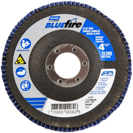 Norton® BlueFire 4 1/2" X 7/8" P40 Grit Type 27 Flap Disc