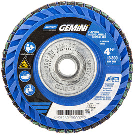 Norton® Gemini 4 1/2" X 5/8" - 11 P80 Grit Type 27 Flap Disc