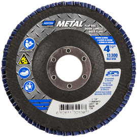 Norton® Metal 4 1/2" X 7/8" P40 Grit Type 29 Flap Disc