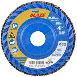 Norton® Blaze 4 1/2" X 7/8" 80 Grit Type 27 Flap Disc