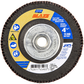 Norton® Blaze 4 1/2" X 5/8" - 11 80 Grit Type 29 Flap Disc