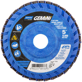 Norton® Gemini 5" X 7/8" P36 Grit Type 27 Flap Disc