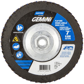 Norton® Gemini 7" X 5/8" - 11 P40 Grit Type 27 Flap Disc