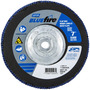 Norton® BlueFire 7" X 5/8" - 11 P60 Grit Type 27 Flap Disc