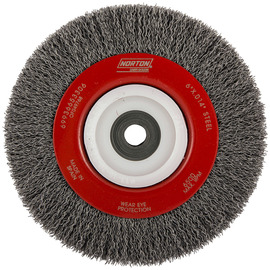 Norton® 6" X 1/2" - 2" BlueFire Carbon Steel Bench Wheel Brush