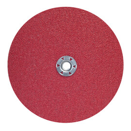 Norton® 9 1/8" Dia X 7/8" Arbor 24 Grit Red Heat Ceramic Alumina Fiber Disc