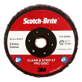 3M™ 4 1/2" X 5/8" Extra Coarse Grade Silicon Carbide Scotch-Brite™ Purple Disc