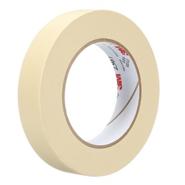 3M™ 0.94" X 60.14 yd Tan 5.2 mil Crepe Paper Masking Tape