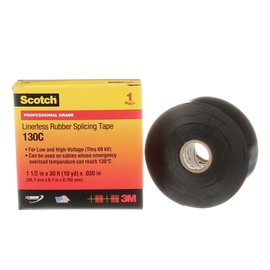 3M™ 1.5" X 30 ft Black Scotch® 30 mil Ethylene Rubber Tapes