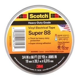 3M™ 0.75" X 66 ft Black Scotch® PVC Tapes