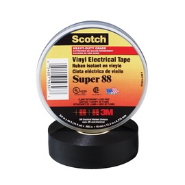 3M™ 0.75" X 44 ft Black Scotch® 8.5 mil PVC Tapes