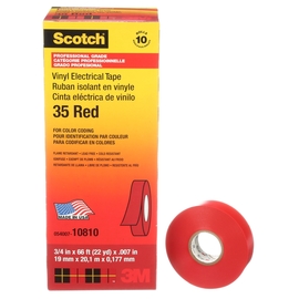 3M™ 0.75" X 66 ft Red Scotch® 7 mil | 7 mil PVC Tapes