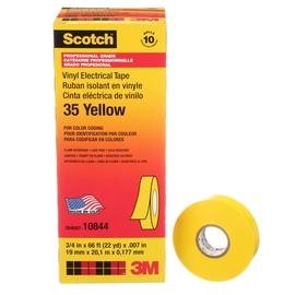 3M™ 0.75" X 66 ft Yellow Scotch® 7 mil PVC Tapes