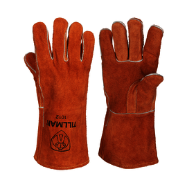 Tillman® Large 14" Brown Economy Split Cowhide Cotton Lined Stick Welders Gloves