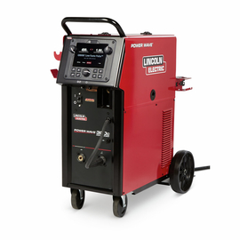 Lincoln Electric® Power Wave® 300C 1 or 3 Phase CC/CV Multi-Process Welder With 200 - 575 Input Voltage, PowerConnect® Technology, Tribrid® Power Module And Running Cart With Cylinder Rack