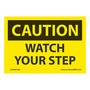 AccuformNMC™ 2" X 6" Black/Yellow Vinyl Fall Protection Safety Label "CAUTION NOT A STEP"