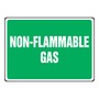 AccuformNMC™ 10" X 14" Green/White Aluminum Safety Sign "NON-FLAMMABLE GAS"