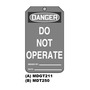 AccuformNMC™ 5 3/4" X 3 1/4" Black/Red/White PF-Cardstock Safety Tag "DANGER DO NOT OPERATE SIGNED BY:___DATE:___/DANGER DO NOT REMOVE THIS TAG! REMARKS:___"