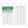 AccuformNMC™ 5 3/4" X 3 1/4" Black/Green/White PF-Cardstock Equipment Status Tag "EMERGENCY SHOWER & EYEWASH TEST RECORD INSPECT THIS UNIT CAREFULLY BEFORE SIGNING INSPECTION CARD"