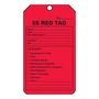 AccuformNMC™ 5 3/4" X 3 1/4" Black/Red RP-Plastic 5S Tag "5S RED TAG...."