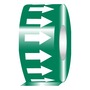 AccuformNMC™ 1" X 54' Green/White Vinyl Directional Flow Arrow Tape "(WHITE ARROWS GRAPHIC)"