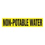 AccuformNMC™ 2 1/2" X 14 1/2" Black/Yellow Vinyl Pipe Marker "NON-POTABLE WATER"