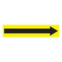 AccuformNMC™ 1 1/2" X 9 5/8" Black/Yellow Vinyl Pipe Marker "(With Long Directional Arrow Pictogram)"