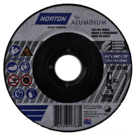 Norton® 36 Grit Aluminum Oxide Right Angle Cut-Off Wheel