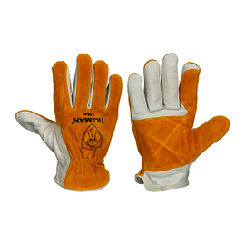 Tillman® Large Yellow And White Top Grain Split Cowhide Unlined Drivers Gloves