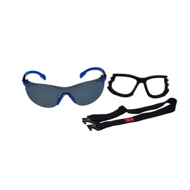 3M™ Solus™ Blue And Black Safety Glasses With Gray Anti-Fog/Anti-Scratch Lens