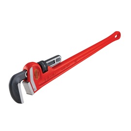 Ridgid® 5" Red Alloy Steel Heavy Duty Straight Pipe Wrench With I-Beam Handle