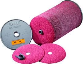 United Abrasives-SAIT 5" Dia X 7/8" Arbor 36 Grit Ceramic with Grinding Aid High Performance Fiber Disc