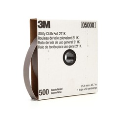 3M™ 1" X 50 Yard 500 Grit 3M™ Aluminum Oxide Cloth Disc Roll