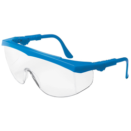 MCR Safety® Tomahawk® Blue Safety Glasses With Clear Duramass® Hard Coat Lens