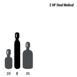 USP (United States Pharmacopeia) Medical Grade Air, Size E High Pressure Steel Medical Cylinder, CGA 950 USP (United States Pharmacopeia) Medical Grade Air, Size E High Pressure Steel Medical Cylinder, CGA 950