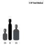 USP (United States Pharmacopeia) Medical Grade Air, Size E High Pressure Steel Medical Cylinder, CGA 950 USP (United States Pharmacopeia) Medical Grade Air, Size E High Pressure Steel Medical Cylinder, CGA 950