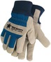 MCR Safety Large Blue And Tan Artic Jack Pigskin Thermosock Lined Cold Weather Gloves