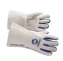 Miller® Large 12 1/2" White And Blue Cowhide/Pigskin/Goatskin Cotton/Fleece Lined MIG Welders Gloves