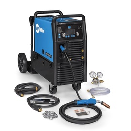 Miller® Multimatic® 235 Single Phase MIG Welder With 240 Input Voltage, 235 Amp Max Output, Gun-On-Demand™, Auto-Set™ Elite Parameters, EZ-Latch Running Gear And Accessory Package