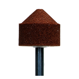 Norton® 1 - 1/8" X 1 - 1/8" X 1/4" In." A13 60 Grit GEMINI® Aluminum Oxide Vitrified Bond Mounted Point