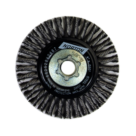 Norton® 4" X 0.020" X 5/8" - 11 X 7/8" X 3/16" BlueFire Pipeline Carbon Steel Wheel Brush