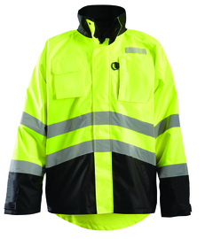 OccuNomix Large Hi-Viz Yellow And Black Polyester Oxford Jacket