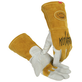 Protective Industrial Products Medium 13" Gold Caiman® Fleece Lined Goatskin MIG/TIG Welders Gloves