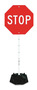 Accuform Signs® 6' X 24" Red And White .08" Engineer Grade Reflective Aluminum Directional & Traffic Sign "STOP"