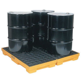 Eagle 51 1/2" X 51 1/2" X 6 1/2" Yellow HDPE Spill Containment Platform